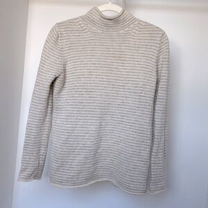 Jcrew sweatshirt silver/gray cream stripes